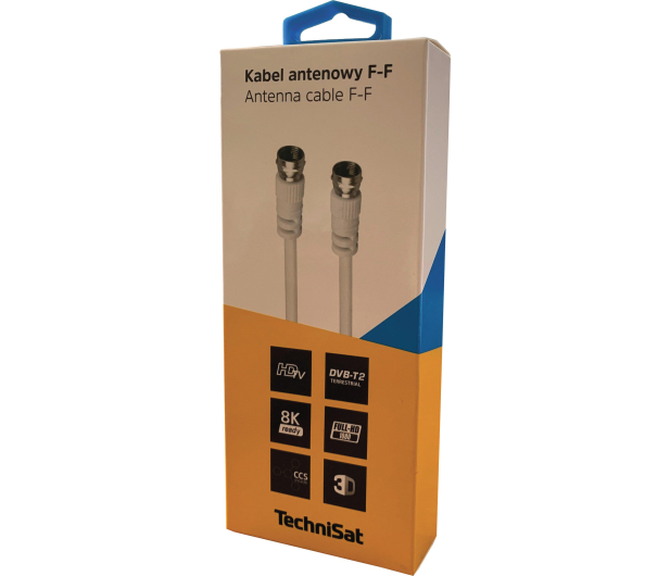 TechniSat Kabel antenowy F-F 3m biały - 1286662 - zdjęcie 3